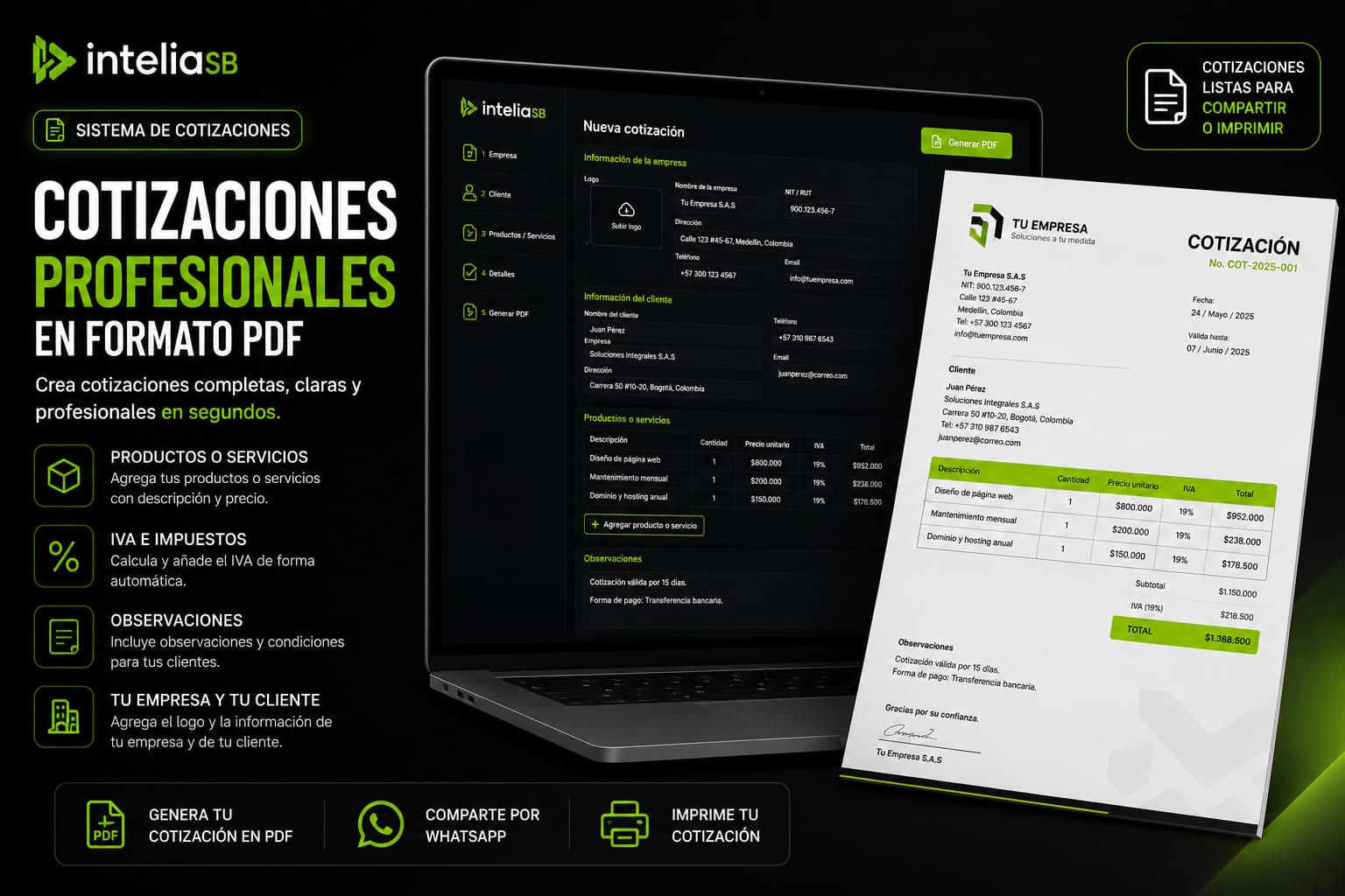 Cotizador y PDF automatico