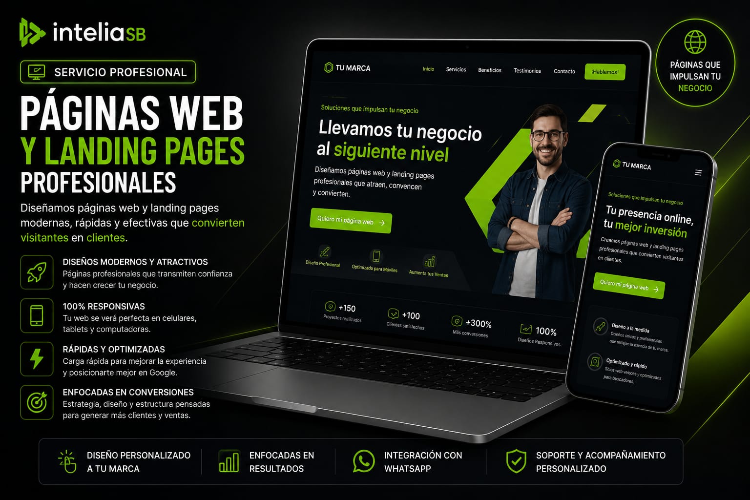 Landing page profesional para negocios